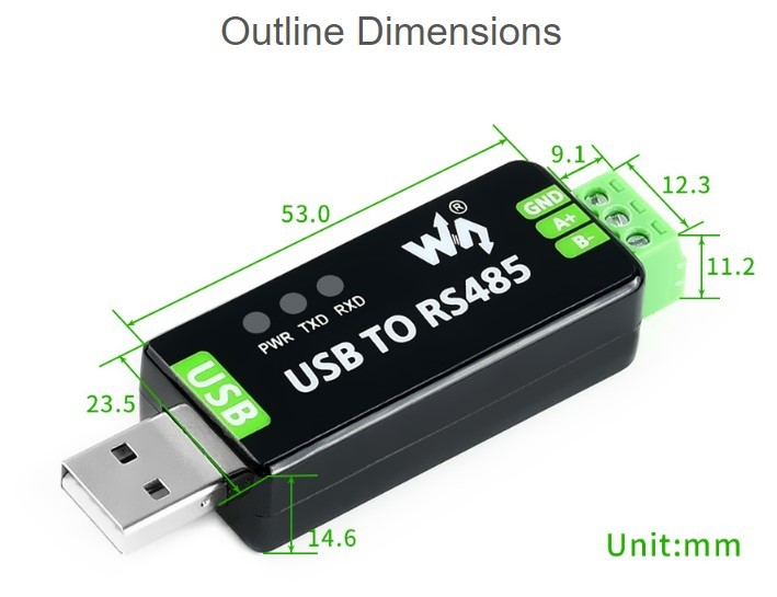 Obousměrný převodník USB na RS485