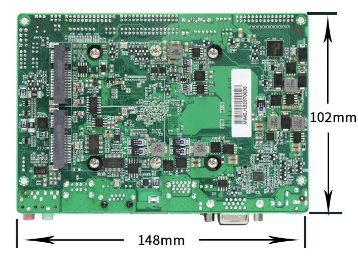 E-J18 x86 J1900 průmyslová základní deska SBC