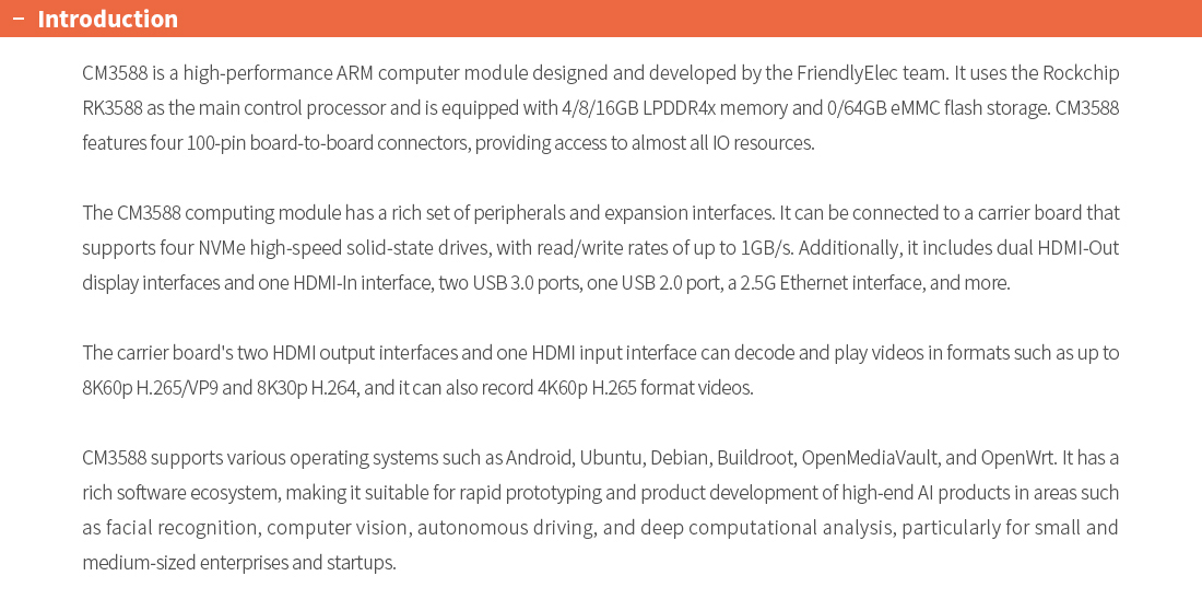 CM3588 16+64GB full set