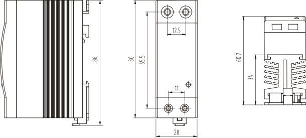 DC-DC elektronické relé (SSR) série SRH1