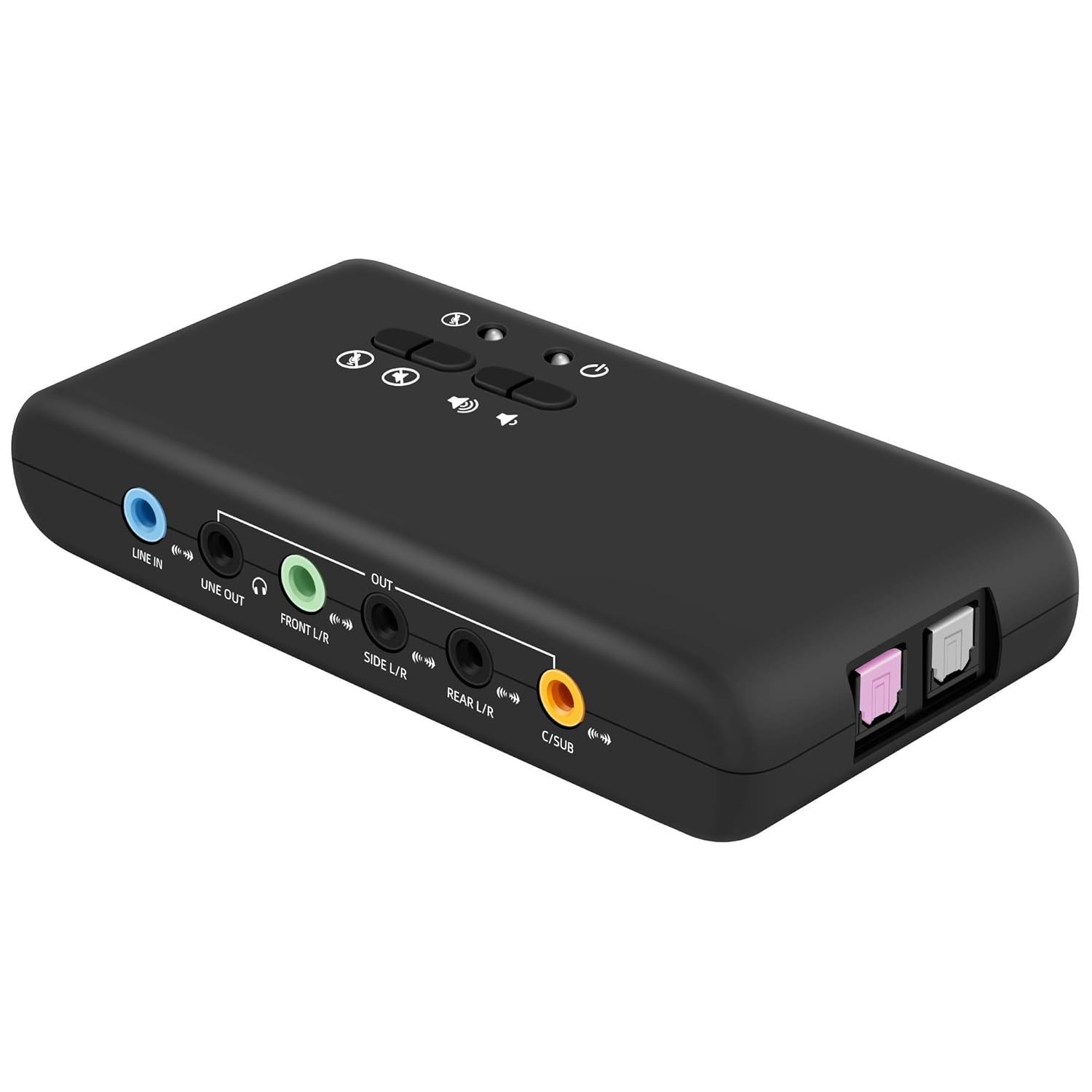 YEY 7.1 USB externí zvuková karta, 8CH DAC a 2CH ADC přes S/PDIF vstup a výstup 