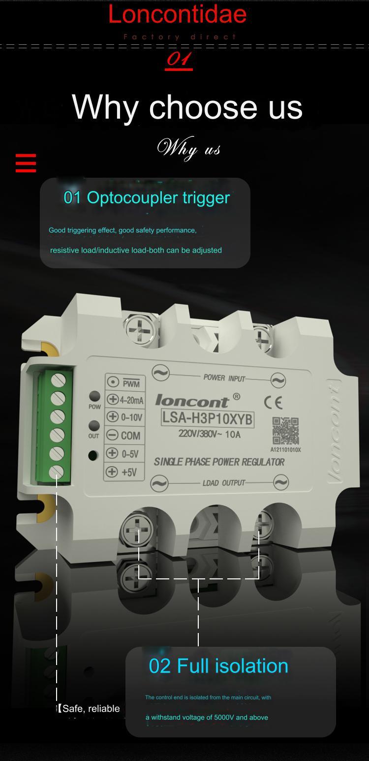 LSC jednofázový půlvlnný solid state AC regulátor napětí