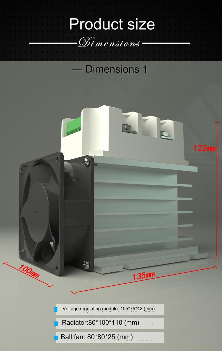 LSC jednofázový půlvlnný solid state AC regulátor napětí