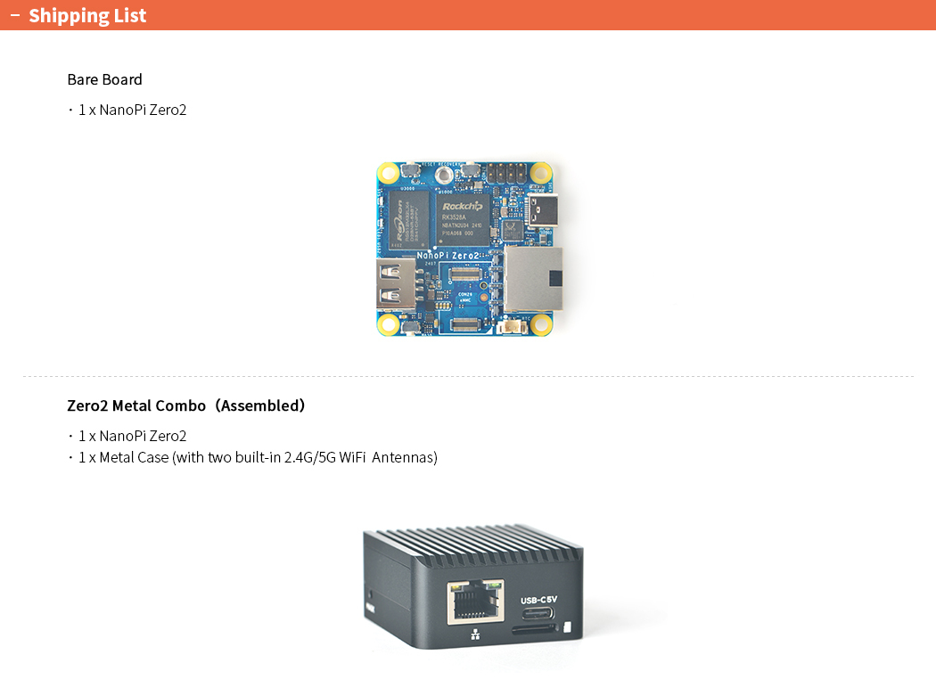 NanoPi Zero2 Combo